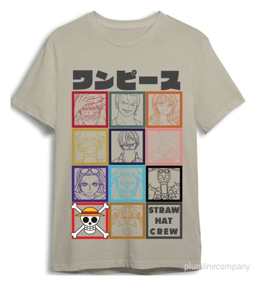One Piece T-shirt Straw Hat Crew Sand