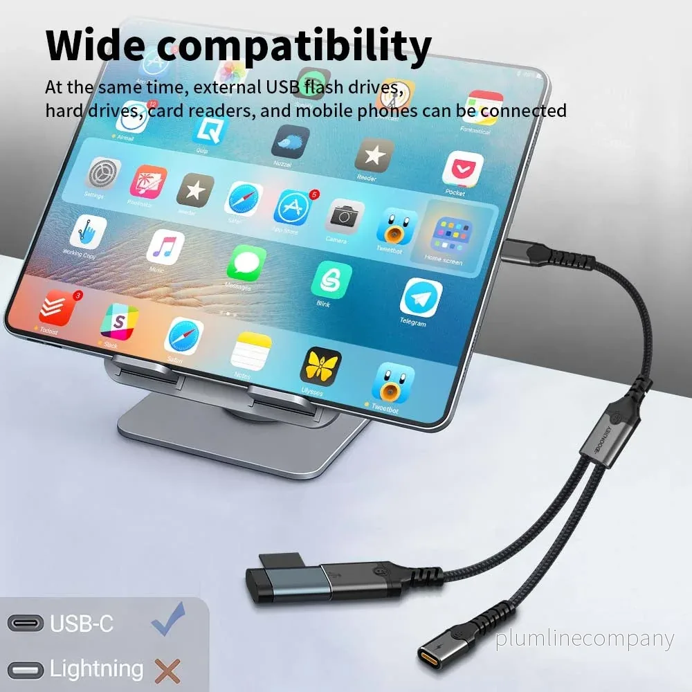 NÖRDIC USB-C Hubb till 1xUSB-C PD60W och 1xUSB-C - Bild 2