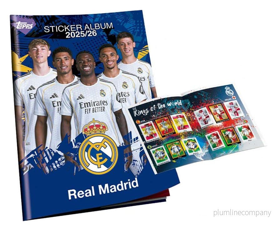 Real Madrid 2025/26 Klistermärke Samlingsalbum Set Real Madrid 2025/26 Klistermärke Samlingsalbum Set