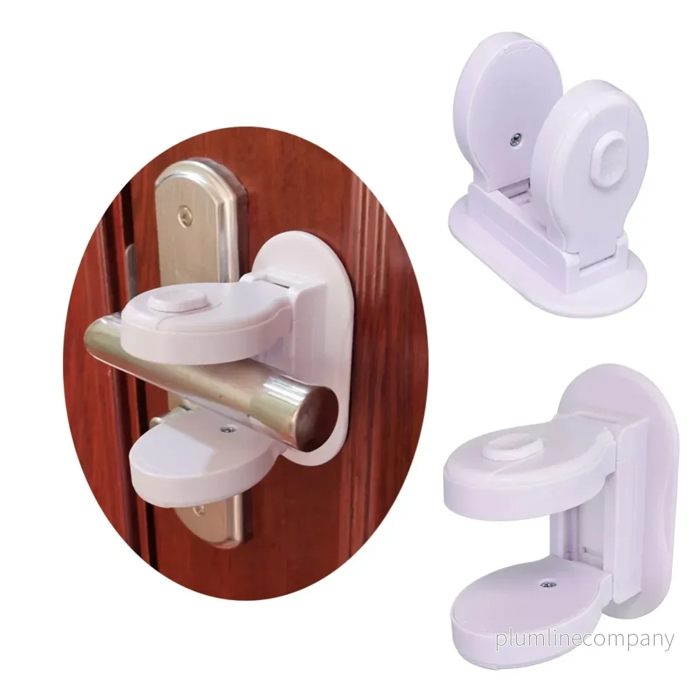 Lås Dörrhandtag (2-pack) Självhäftande