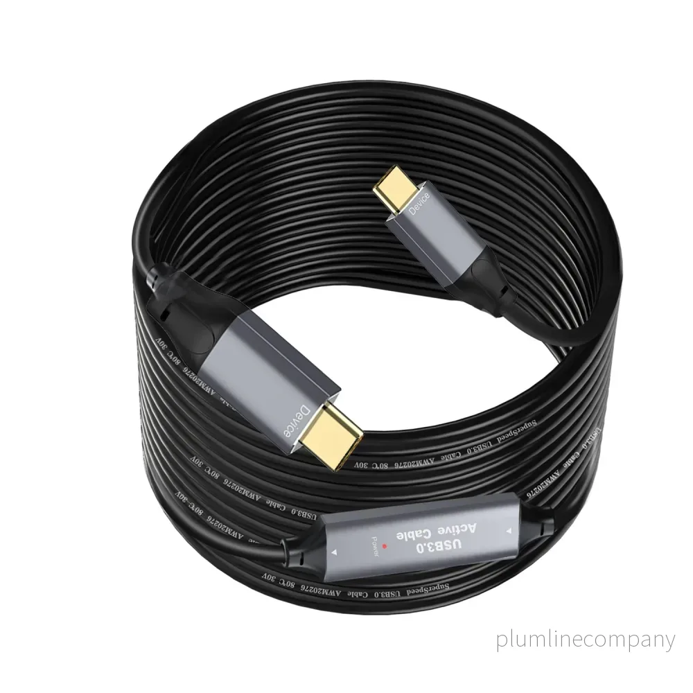 NÖRDIC 20m Aktiv USB 3.0 C till C-kabel, 5Gbps Super Speed USB-kabel NÖRDIC 20m Aktiv USB 3.0 C till C-kabel, 5Gbps Super Speed USB-kabel