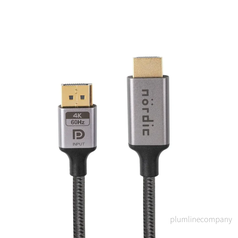 NÖRDIC 3m Displayport till HDMI 4K60Hz Dynamic HDR 18Gbps
