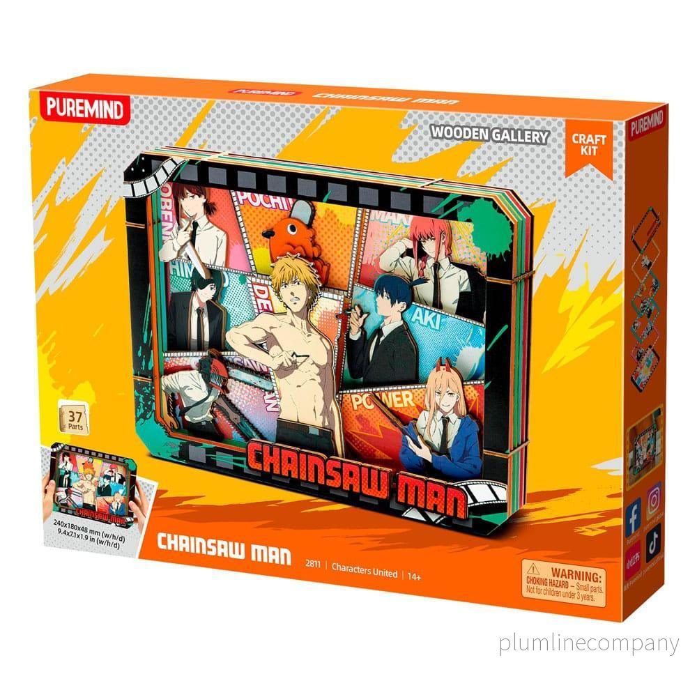 Chainsaw Man Modellkit i Trä (L) – Karaktärer Enade - Bild 2