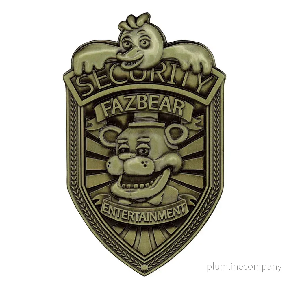 Five Nights at Freddy's Replica Security Badge Antique Brass Edition - Bild 2