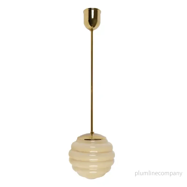 Lampa Bikupa, liten gul mässing, lång