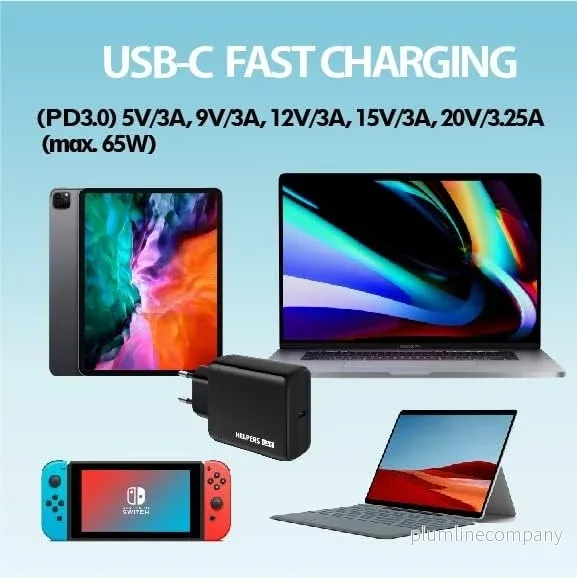 NÖRDIC Väggladdare USB-C PD65W Nano - Bild 3
