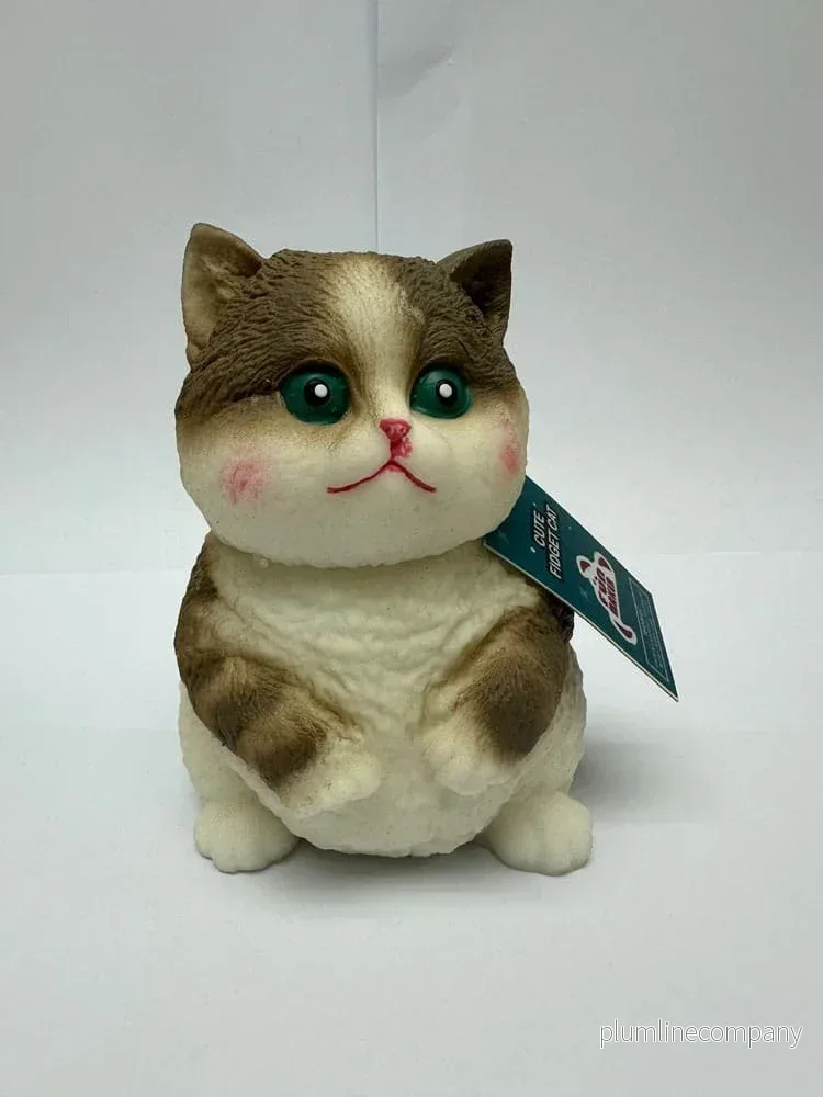 Fun Maker Squishy Fidget Toy Mörkbrun Katt 11 cm - Bild 3