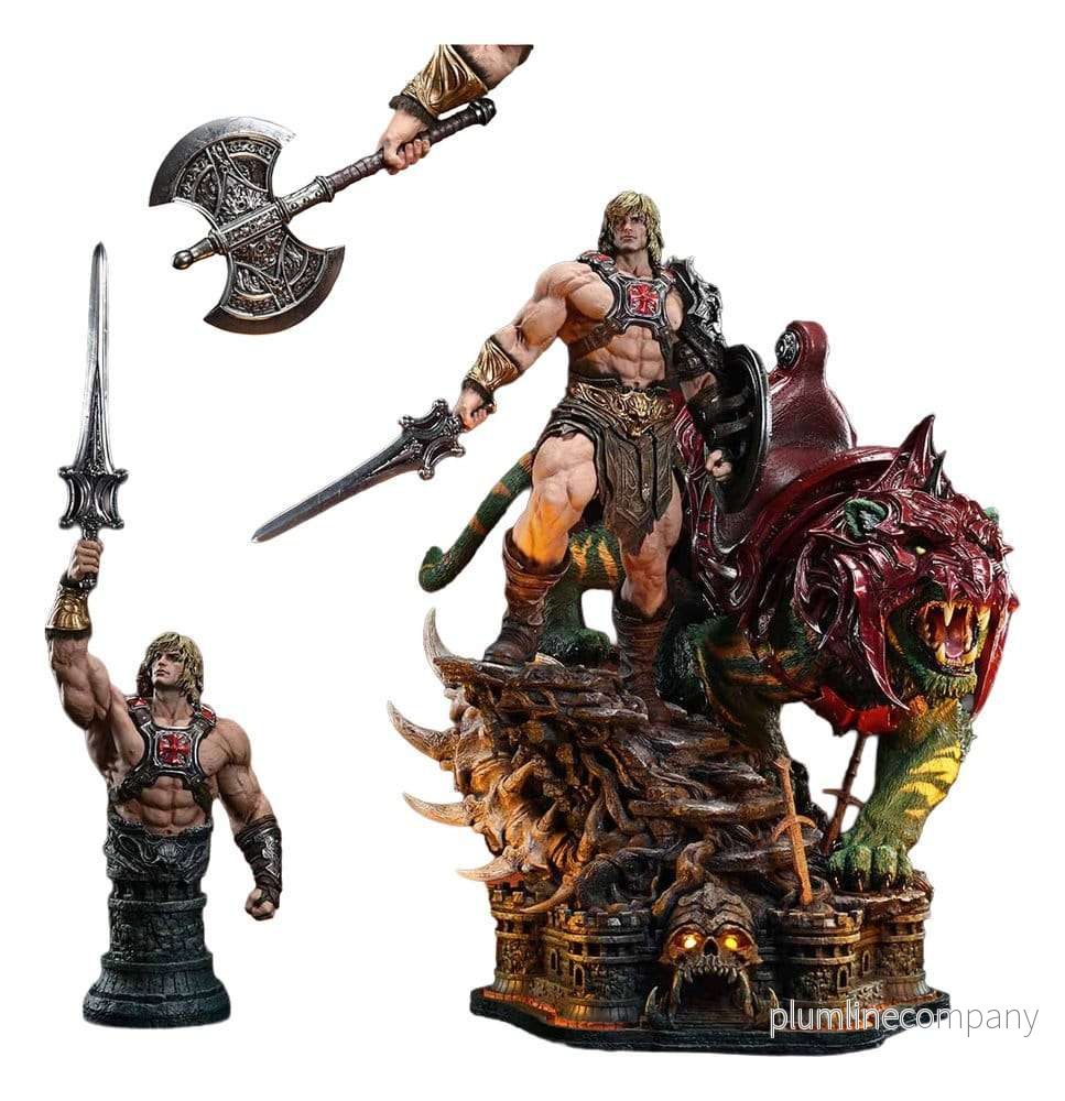 Masters of the Universe Real Elite Masterline Series staty 1/4 He-Man & Battle Cat Ultimate Bonus Version 86 cm Masters of the Universe Real Elite Masterline Series staty 1/4 He-Man & Battle Cat Ultimate Bonus Version 86 cm