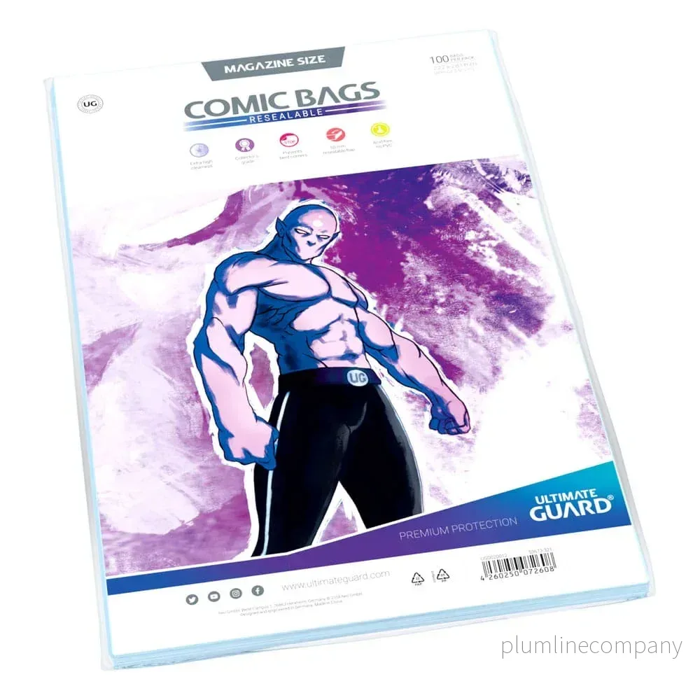 Ultimate Guard Comic Bags Resealable (100) - Magazine Size - Bild 3