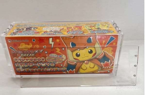 Evoretro magnetiskt akryl-displaycase för Pokémon Center Japanese Special Poncho Pikachu Box Evoretro magnetiskt akryl-displaycase för Pokémon Center Japanese Special Poncho Pikachu Box