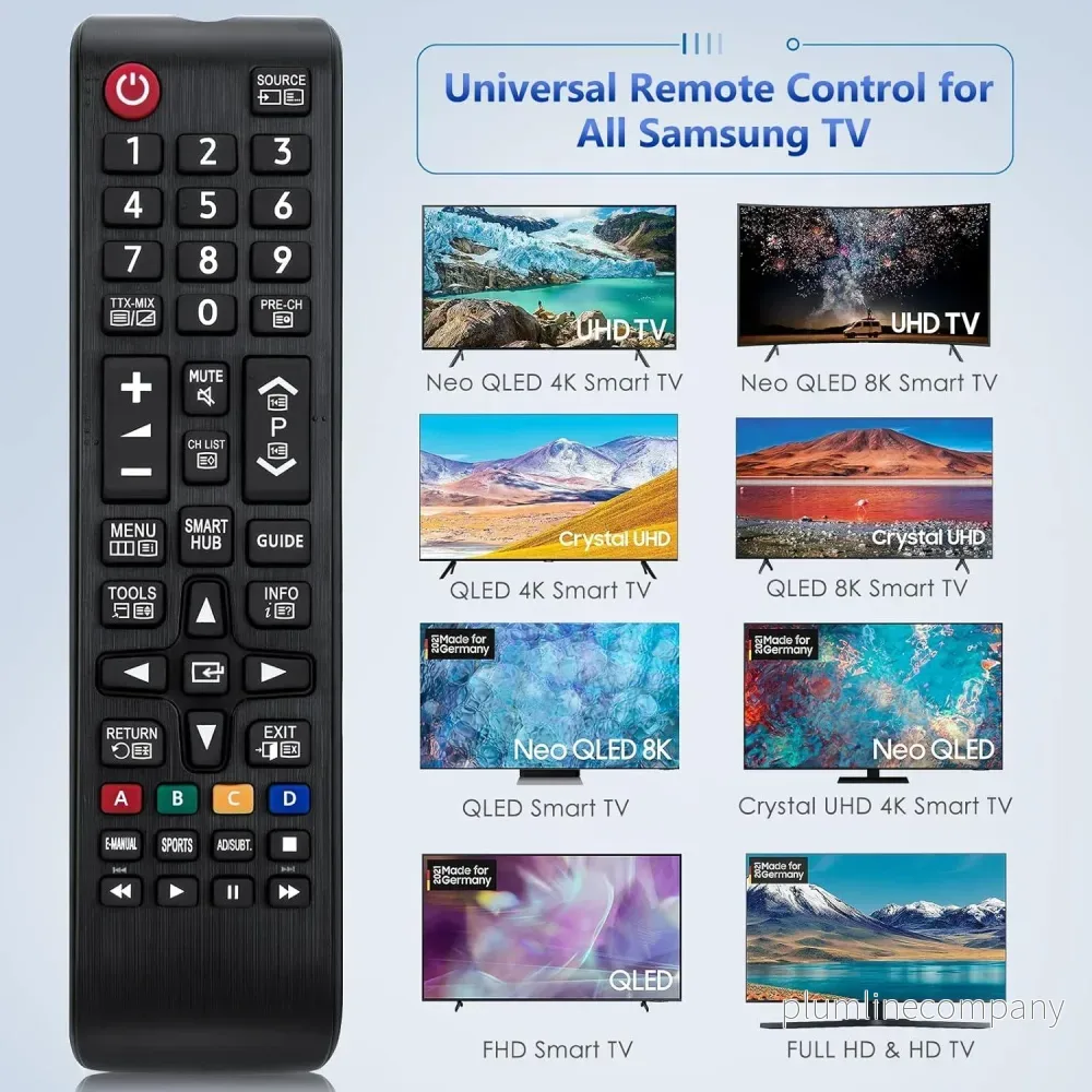 Universell fjärrkontroll för Samsung Smart TV kompatibel med Samsung originalfjärrkontroller - Bild 2