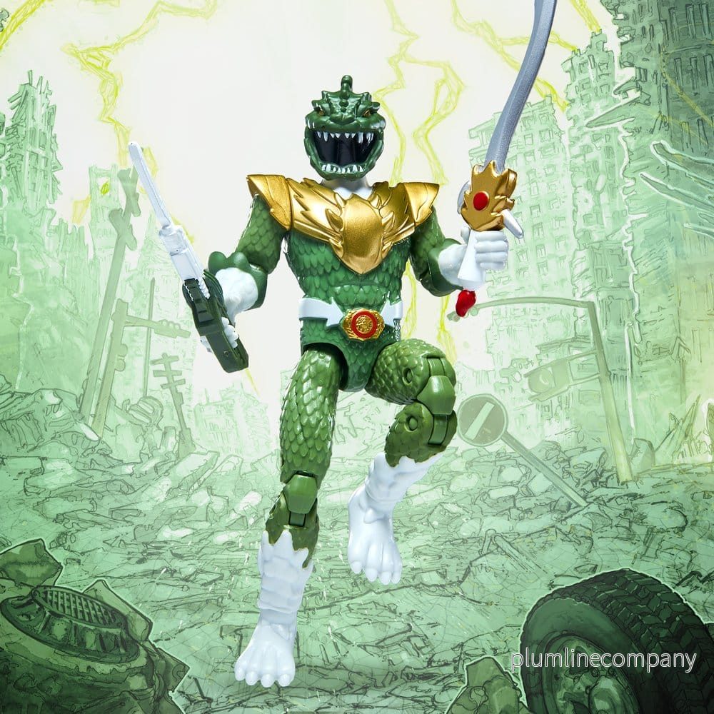 Mighty Morphin Power Rangers x Godzilla Actionfigur Grön Godzilla - Bild 3