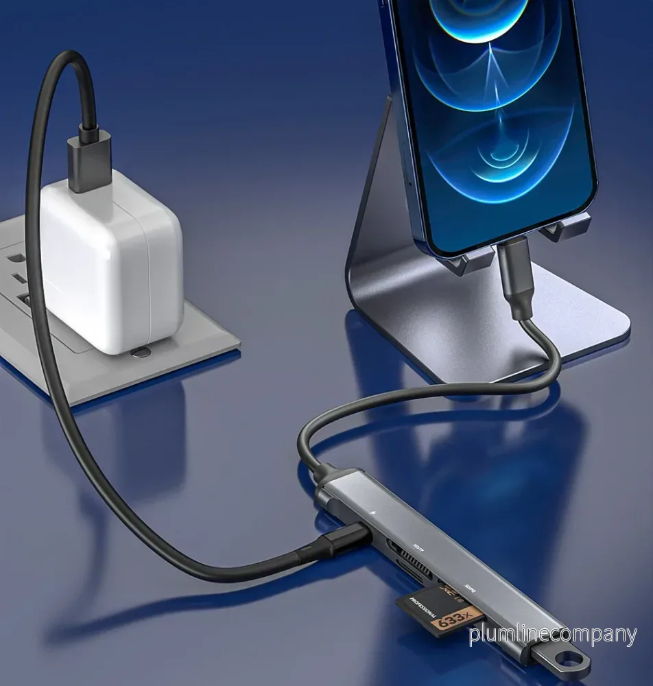 NÖRDIC Lightning Kortläsare 4 Slot SD, MicroSD, MS, M2 1xUSB-A 3.0 1xLightning-laddning UHS-I - Bild 2