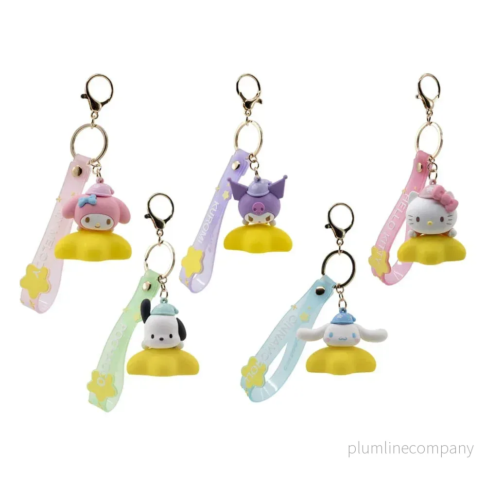 Sanrio Light-Up Star Series Nyckelring med Handtag – Hello Kitty och Vänner