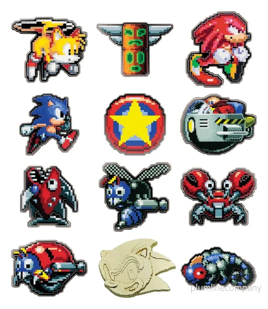 Sonic The Hedgehog Mystiska Pins Märken Blind Box Display (12) Sonic The Hedgehog Mystiska Pins Märken Blind Box Display (12)