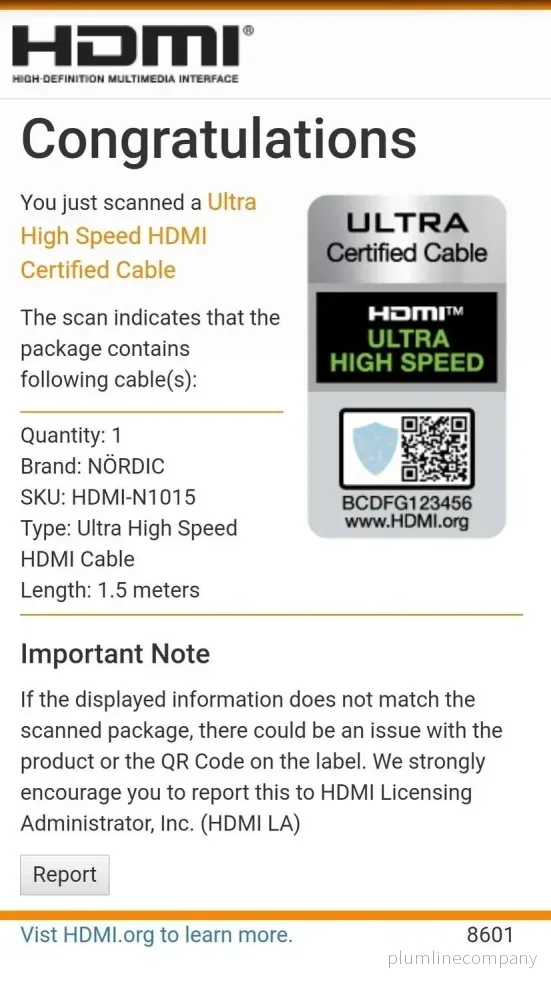 NÖRDIC CERTIFIED CABLES 1,5m Ultra High Speed HDMI 2.1 8K 60Hz 4K 120Hz 48Gbps Dynamic HDR eARC Game Mode VRR Dolby ATMOS nylonflätad guldpläterad - Bild 2