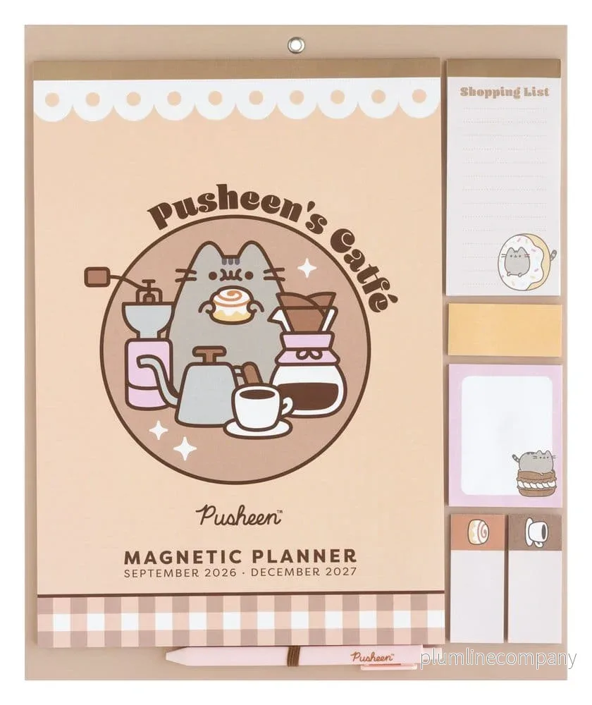 Pusheen magnetisk planeringskalender 2026/27, 30 x 35 cm