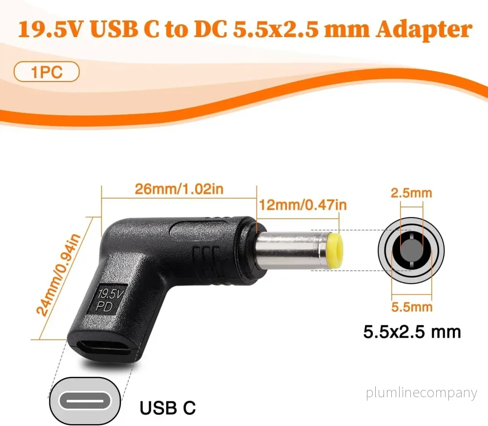 NÖRDIC USB-C till DC 5.5x2.5mm-adapter 12-20V - Bild 2