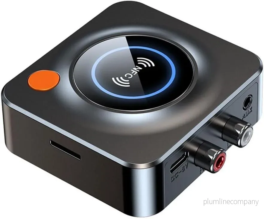 NÖRDIC Bluetooth 5.1 mottagare, med NFC, TF -kortplats , 3.5mm AUX/RCA, Låg latens trådlös ljudadapter för hemmusikstreaming stereosystem NÖRDIC Bluetooth 5.1 mottagare, med NFC, TF -kortplats , 3.5mm AUX/RCA, Låg latens trådlös ljudadapter för hemmusikstreaming stereosystem