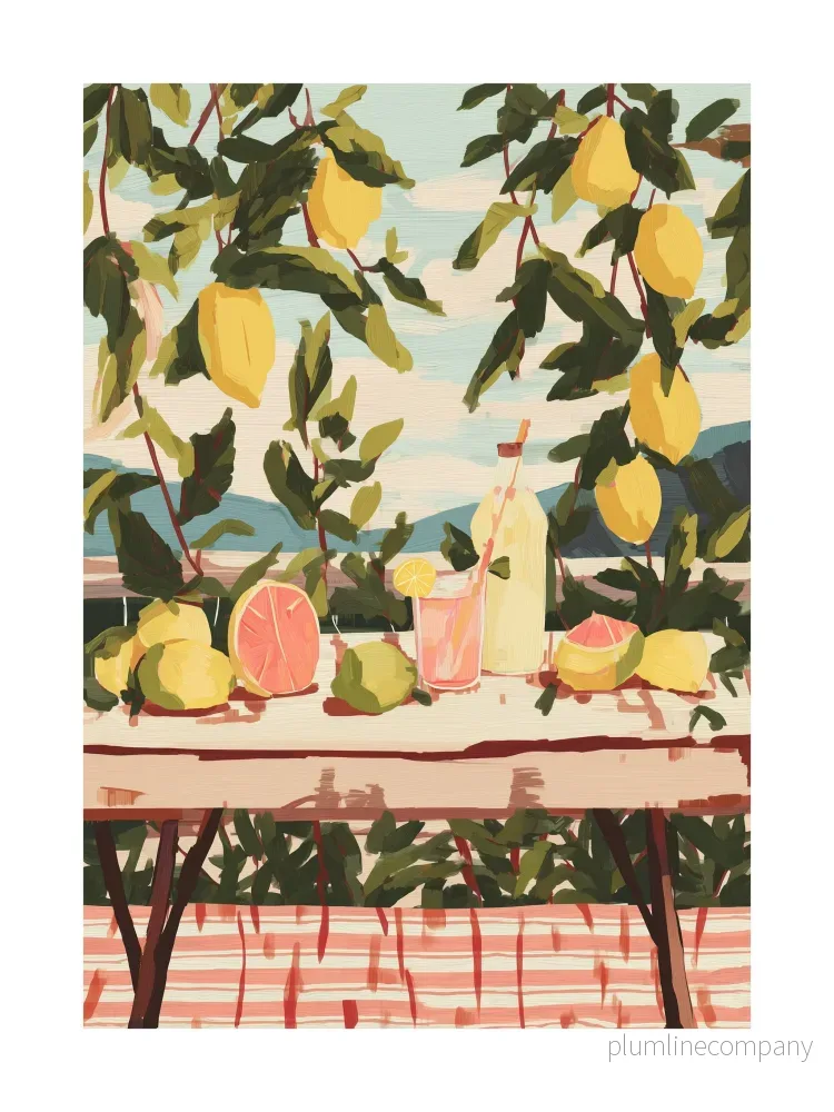 Citrus Garden Table Poster