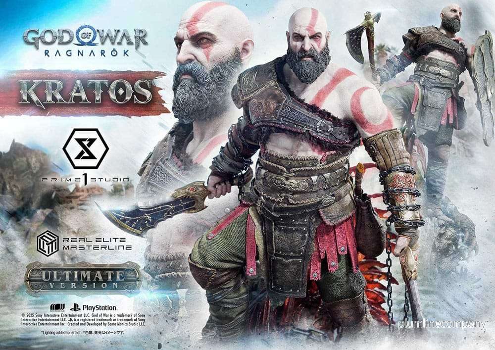 God of War: Ragnarok Real Elite Masterline Series staty 1/3 Kratos Ultimate Bonus Version 95 cm - Bild 3