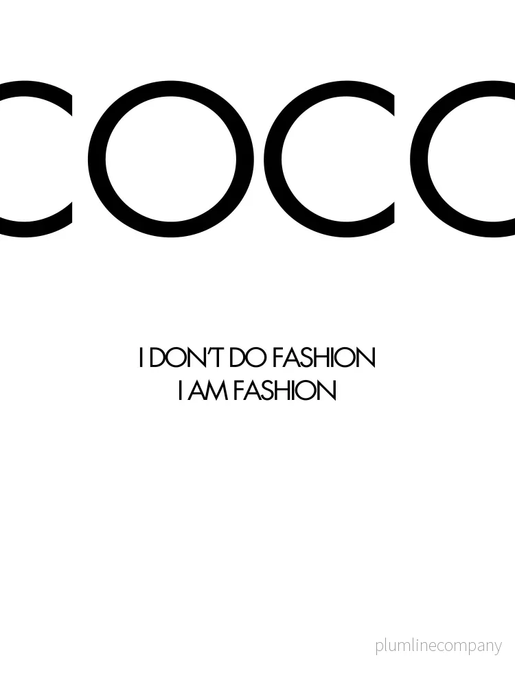 Coco Fashion Quote Poster