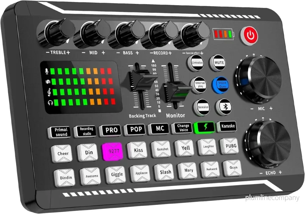 Live Sound Card ljudmixer, podcast-ljudinterface med DJ-mixereffekter för PS4, PS5, karaoke, TikTok, YouTube, livestreaming, inspelning och gaming Live Sound Card ljudmixer, podcast-ljudinterface med DJ-mixereffekter för PS4, PS5, karaoke, TikTok, YouTube, livestreaming, inspelning och gaming
