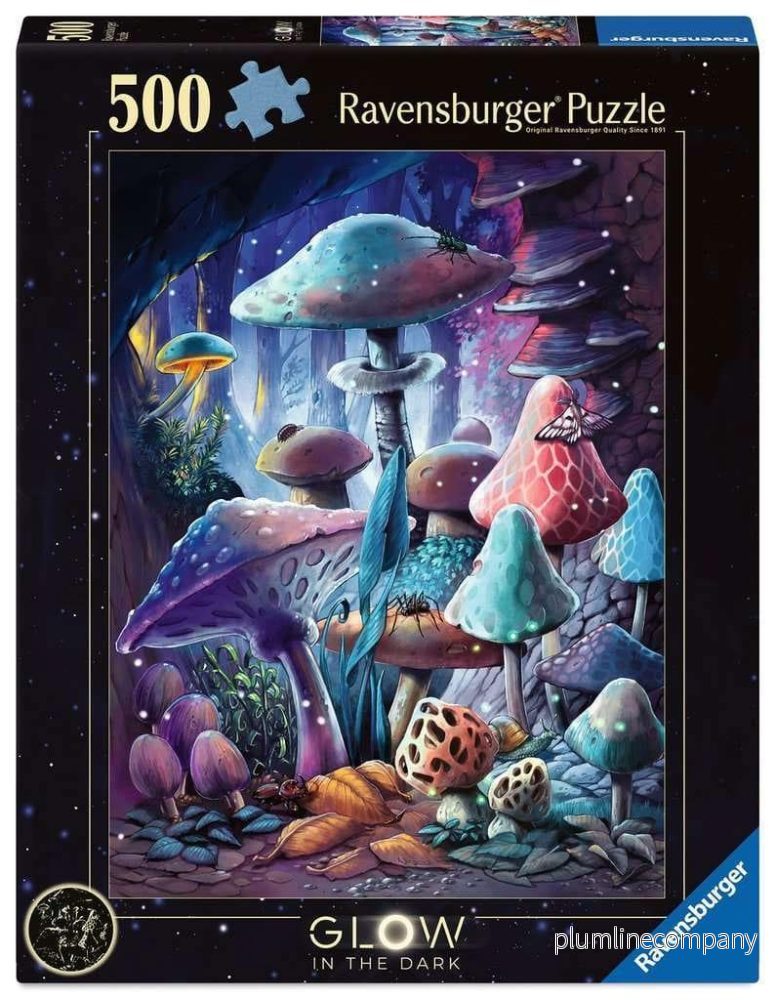 Ravensburger Glow-in-the-Dark Pussel Måneskens Svampar (500 bitar) - Bild 2
