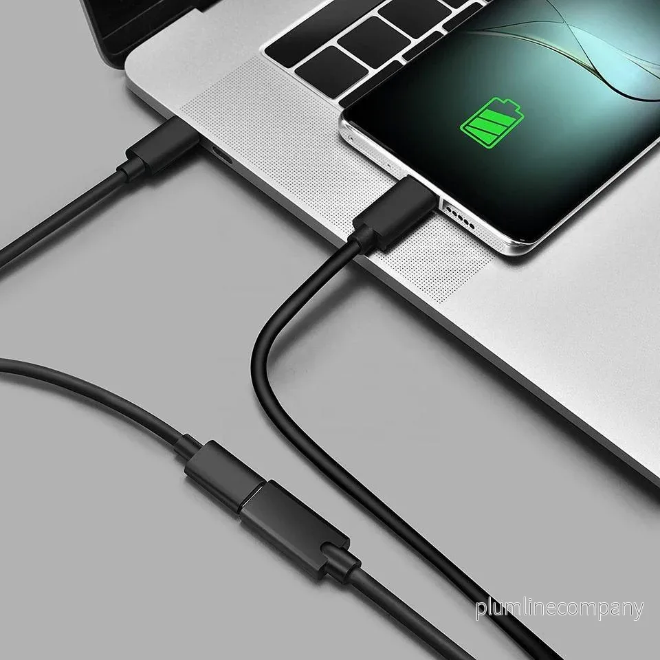 NÖRDIC 50cm USB2.0 USB-C ha till C ho förlängningskabel 2,4A 480Mbps 12W - Bild 3