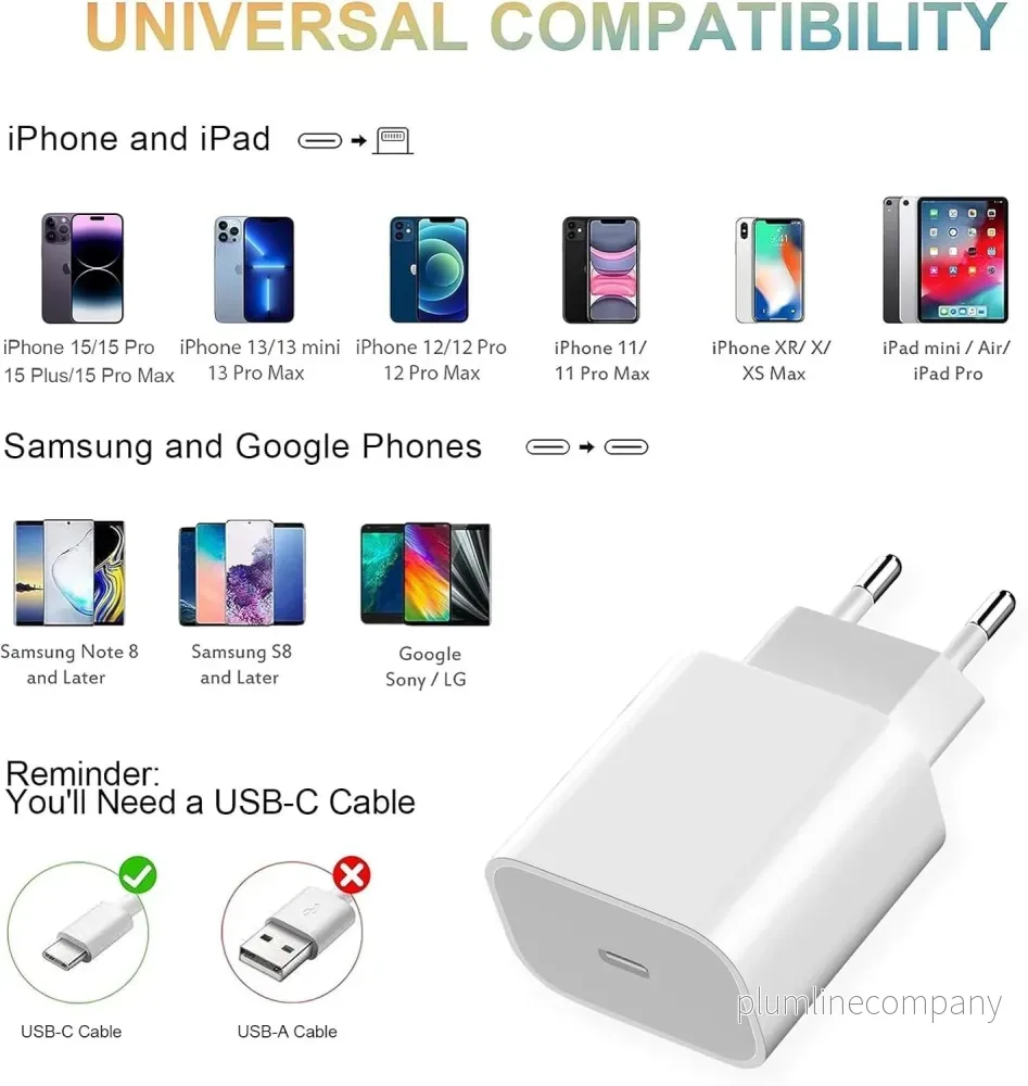 Väggladdare USB-C 20W PD - Bild 3