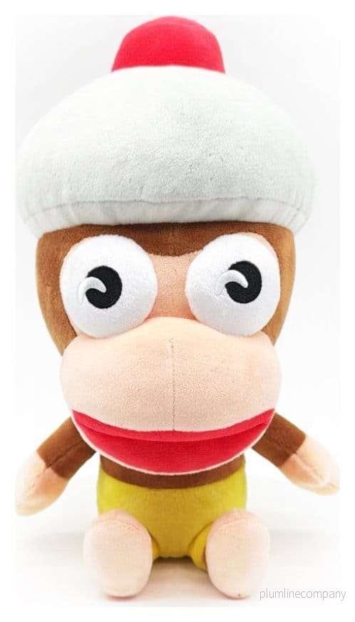 Ape Escape-gosedjur Pipo Monkey med gula shorts, 22 cm Ape Escape-gosedjur Pipo Monkey med gula shorts, 22 cm
