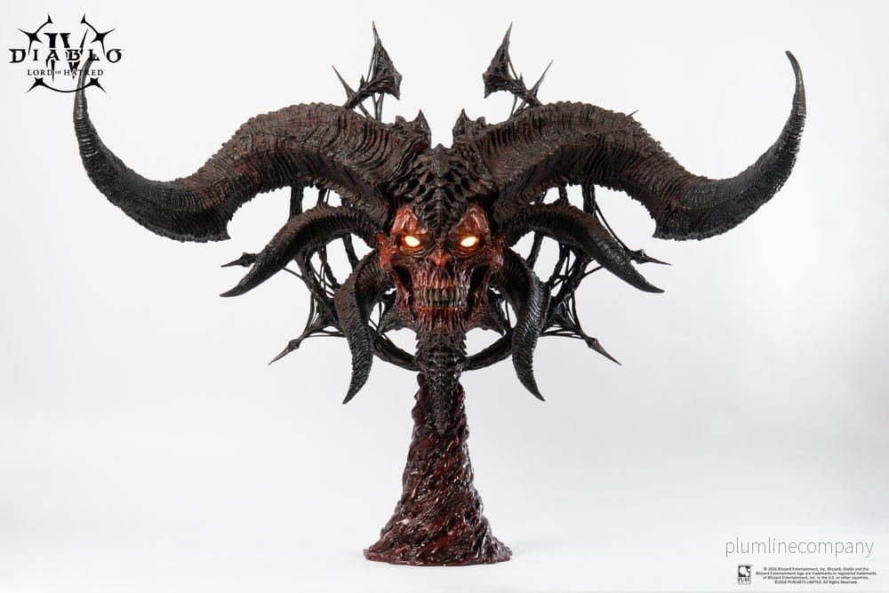 Diablo IV Art Mask Replica 1/1-skala Lord of Hatred Mephisto 94 cm Diablo IV Art Mask Replica 1/1-skala Lord of Hatred Mephisto 94 cm