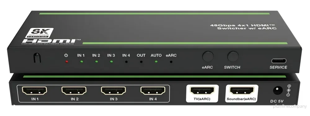 NÖRDIC 8K HDMI 2.1 eARC/ARC Soundbar Extractor med inbyggd 4 till 1-switch, Dolby Vision, Dolby Atmos, LPCM 7.1CH, CEC, HDR, VRR, HDCP 2.3 NÖRDIC 8K HDMI 2.1 eARC/ARC Soundbar Extractor med inbyggd 4 till 1-switch, Dolby Vision, Dolby Atmos, LPCM 7.1CH, CEC, HDR, VRR, HDCP 2.3