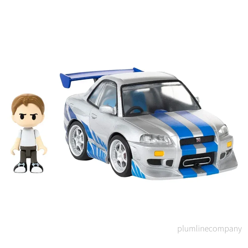 Fast & Furious Q-Village Fordon med Mini-figur Nissan Skyline GT-R (R34) 9 cm Fast & Furious Q-Village Fordon med Mini-figur Nissan Skyline GT-R (R34) 9 cm
