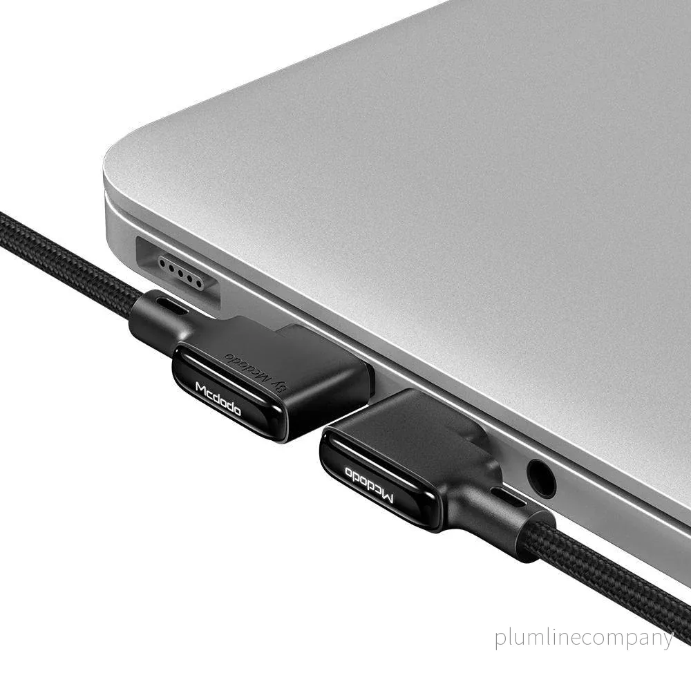 Mcdodo CA-7520 USB C till USB A vinklad kabel för snabbladdning och synk med LED 1,2m - Bild 3