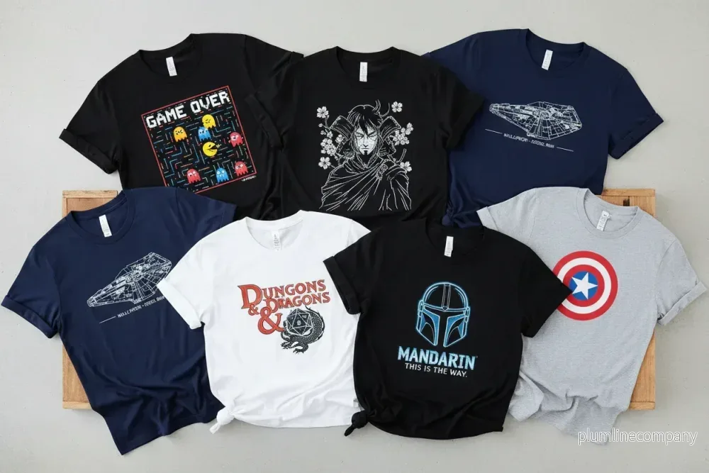 T-shirts 3st slumpade med olika Tryck i storlek Small