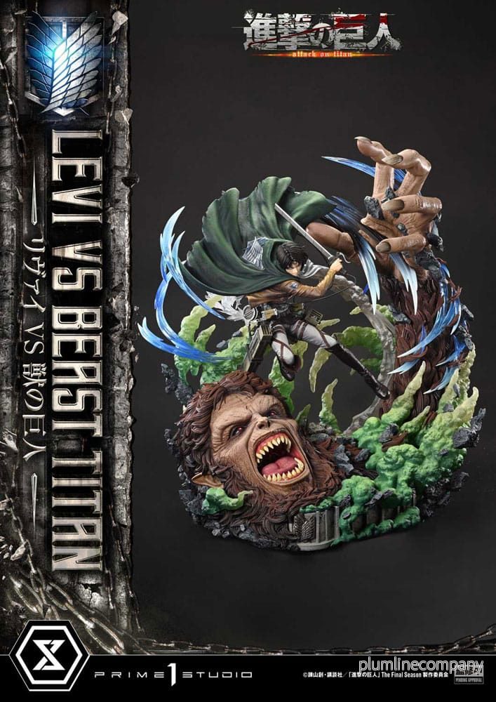 Attack on Titan Ultimate Premium Masterline Series Statue 1/4 Levi Versus Beast Titan 73 cm Attack on Titan Ultimate Premium Masterline Series Statue 1/4 Levi Versus Beast Titan 73 cm