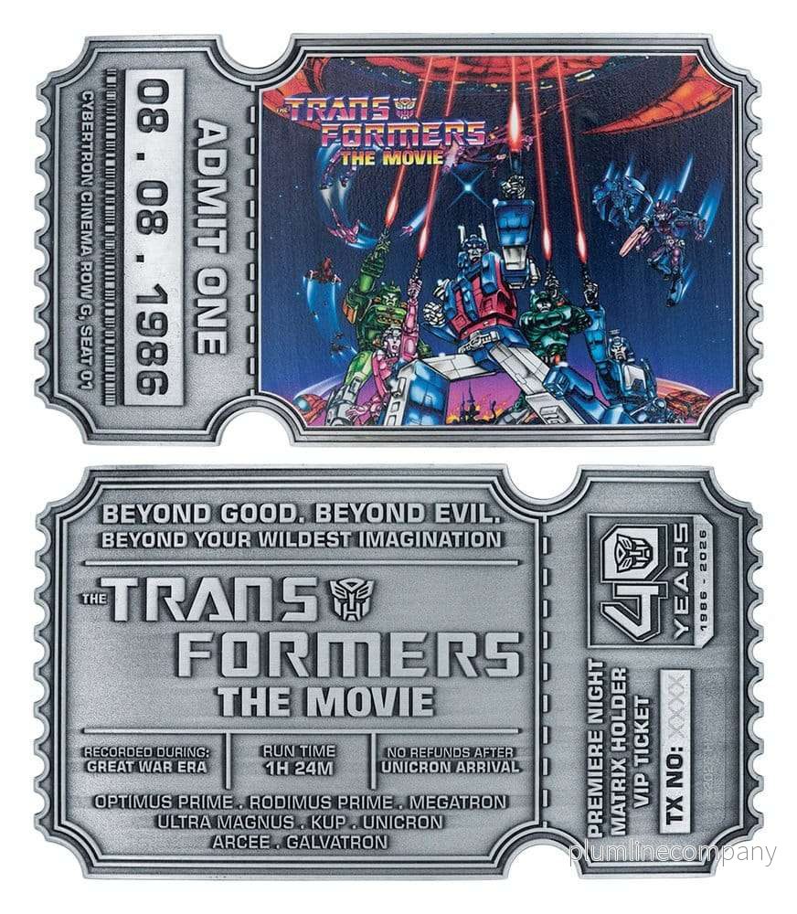 Transformers Replica The Movie 40th Anniversary filmbiljett Limited Edition 9 x 16 cm - Bild 2