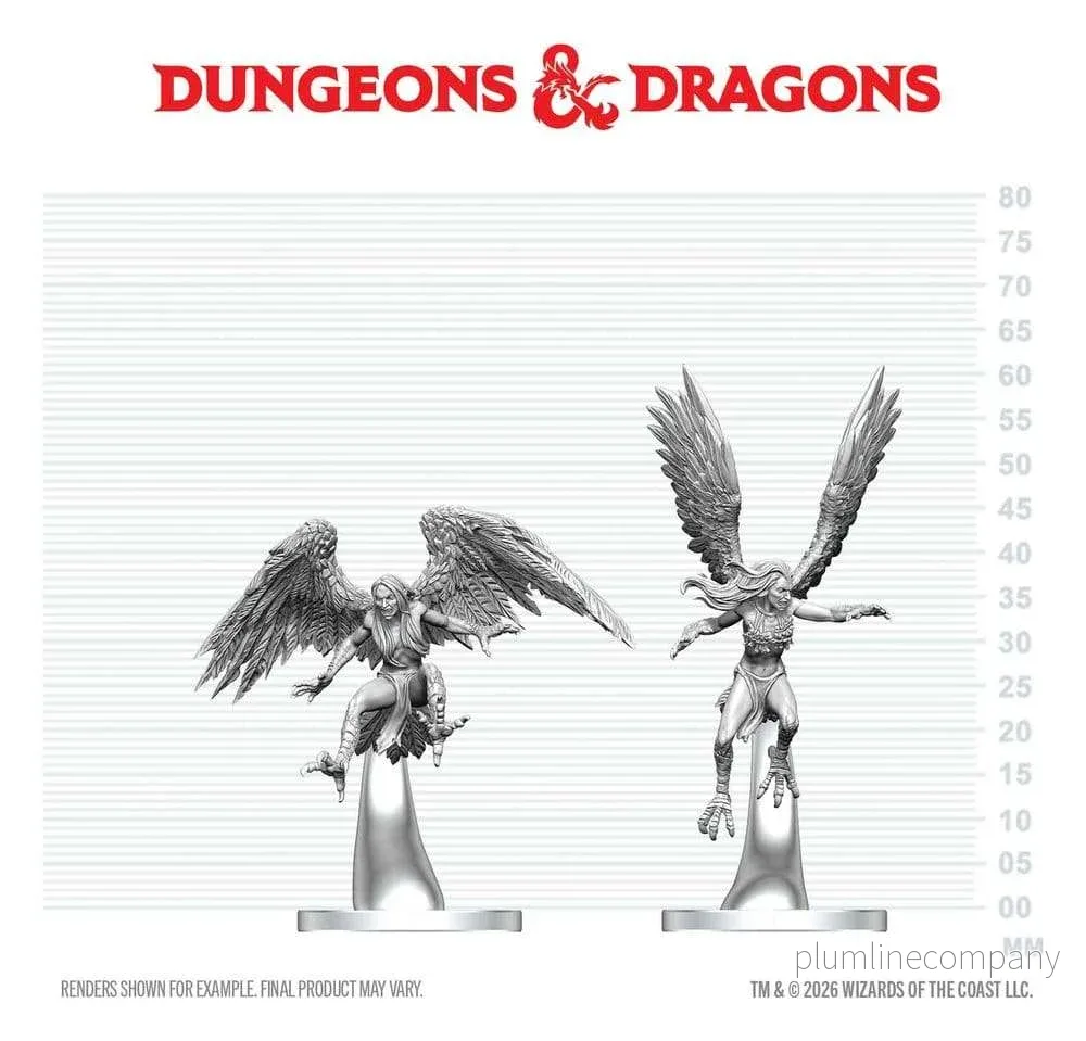 Dungeons & Dragons Nolzur's Marvelous Miniatures Ommålade Harpies 17 cm - Bild 2