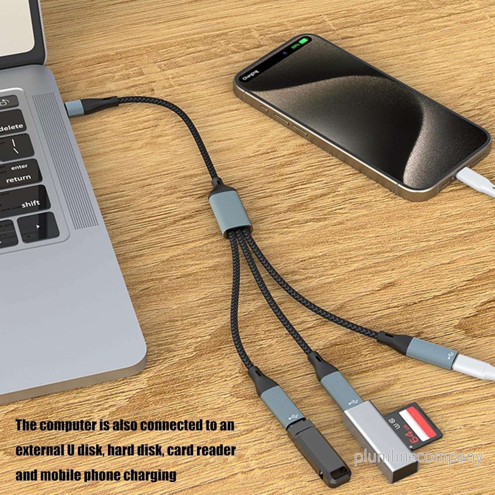 NÖRDIC USB-C Hubb USB-C till 3xUSB-C - Bild 3