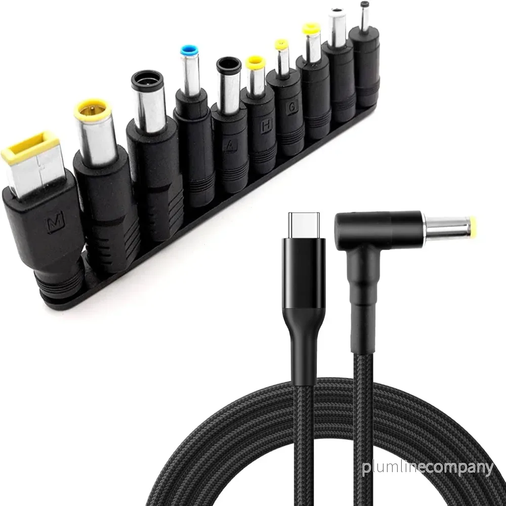 NÖRDIC USB‑C till DC‑strömkabel med 10st adaptrar 1.8m 100W NÖRDIC USB‑C till DC‑strömkabel med 10st adaptrar 1.8m 100W
