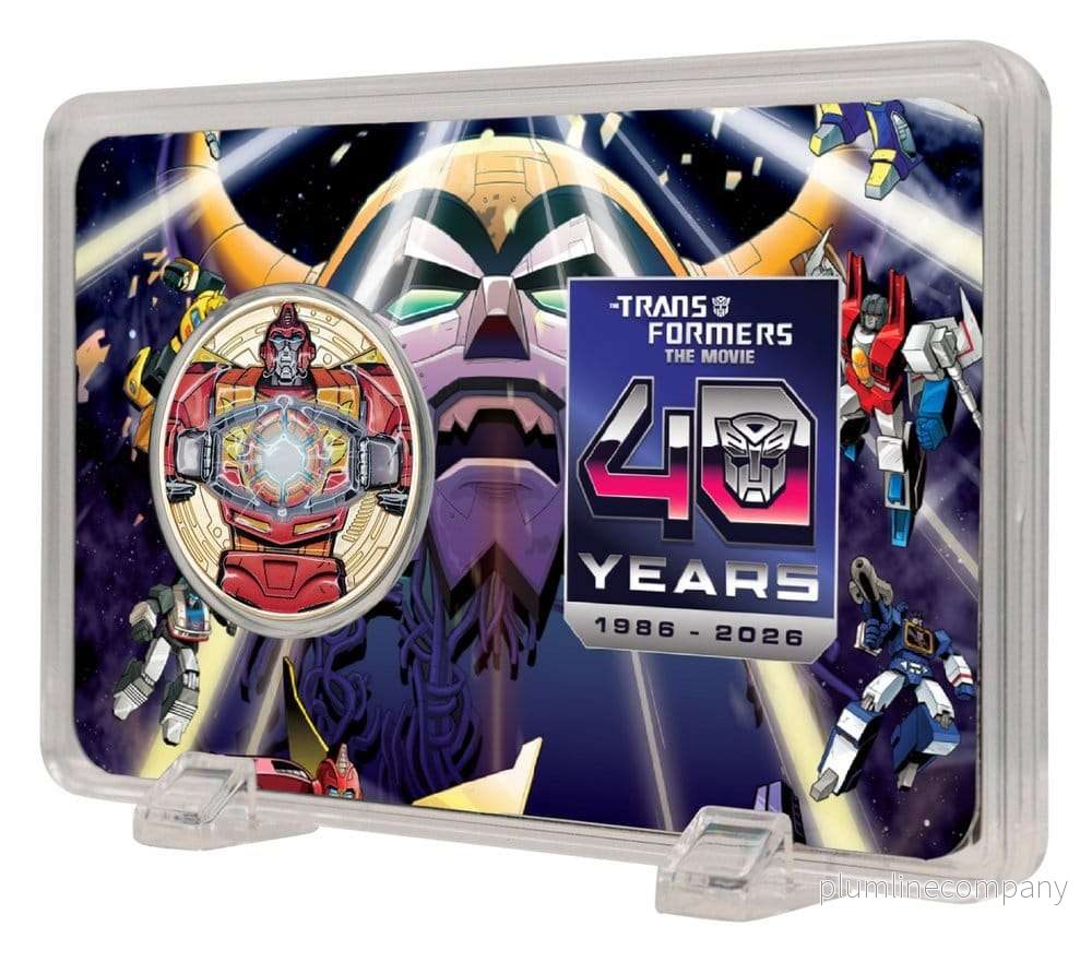 Transformers samlarmynt The Movie 40th Anniversary Limited Edition 24K guldpläterat - Bild 2