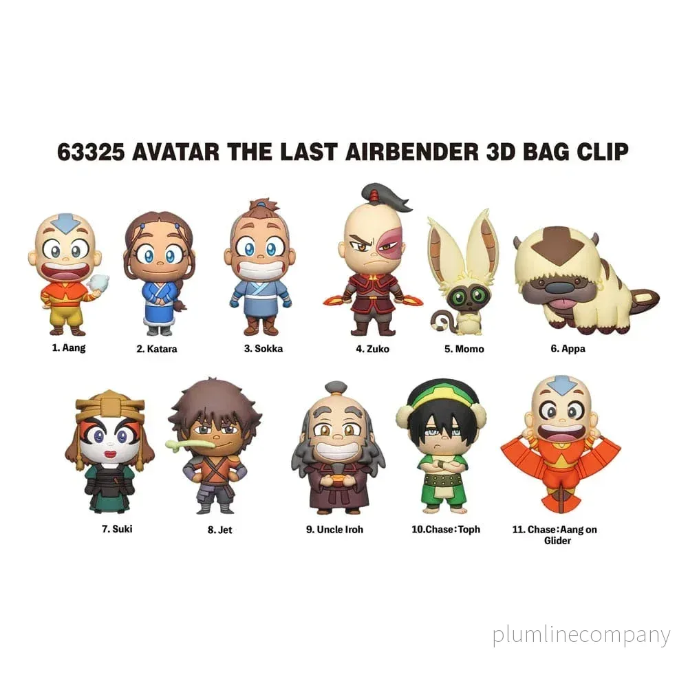 Avatar: The Last Airbender 3D PVC Bag Clips Series 1 Display (24) Avatar: The Last Airbender 3D PVC Bag Clips Series 1 Display (24)