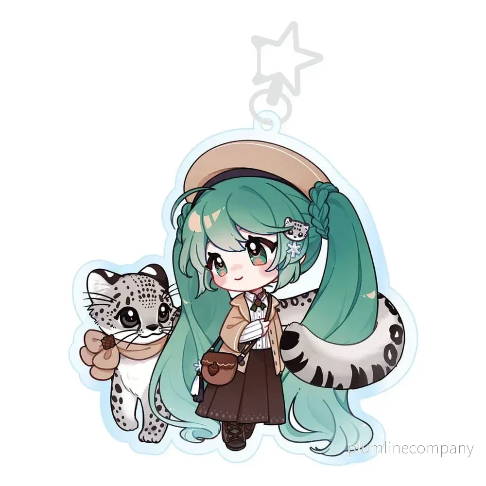 Hatsune Miku Akrylnyckelring Kawaii Vintertid Hatsune Miku Akrylnyckelring Kawaii Vintertid