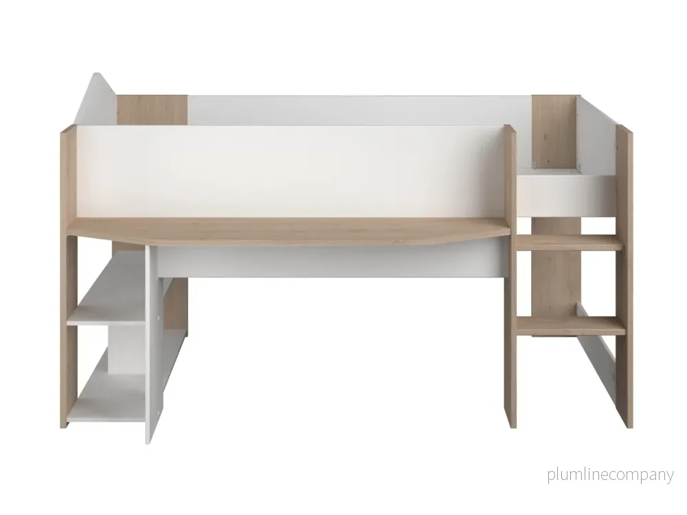 Halvhög barnsäng med skrivbord 90x200 - Bild 3
