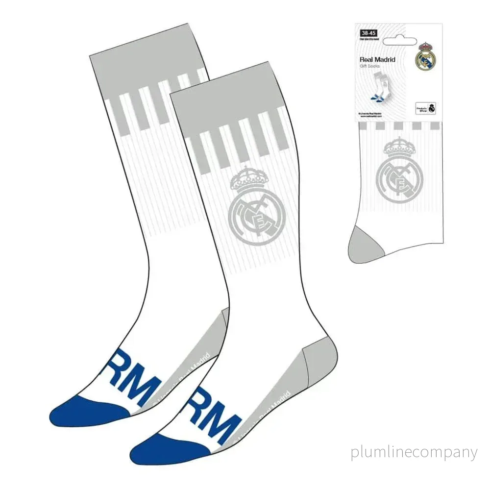 Fotbollsstrumpor 3-Pack Real Madrid Vita 38-45 Fotbollsstrumpor 3-Pack Real Madrid Vita 38-45
