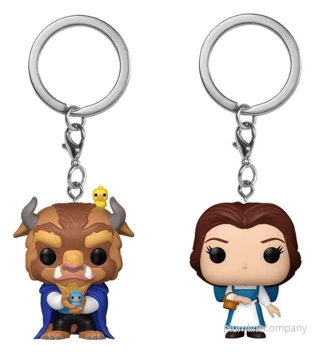 Beauty and the Beast POP! Vinyl Nyckelring 2-pack Belle & Beast 4 cm