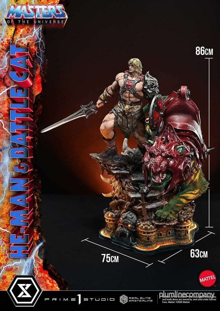 Masters of the Universe Real Elite Masterline Series Statue 1/4 He-Man & Battle Cat 86 cm - Bild 2