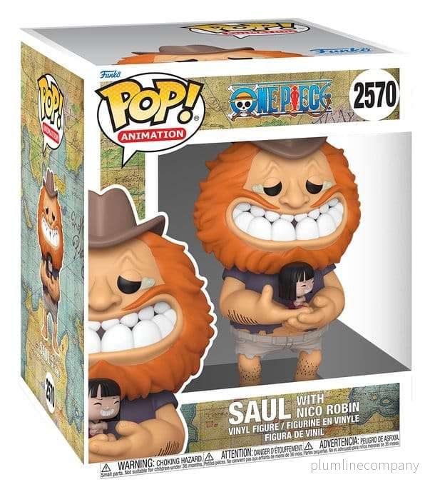 One Piece Super Sized POP! Animation vinylfigur Saul med Nico Robin 15 cm - Bild 2