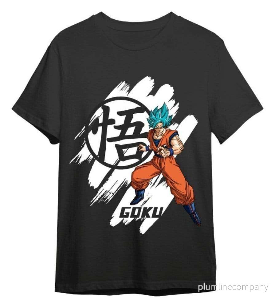 Dragon Ball T-shirt Dragon Ball Super Goku Super Saiyan Blue svart Dragon Ball T-shirt Dragon Ball Super Goku Super Saiyan Blue svart